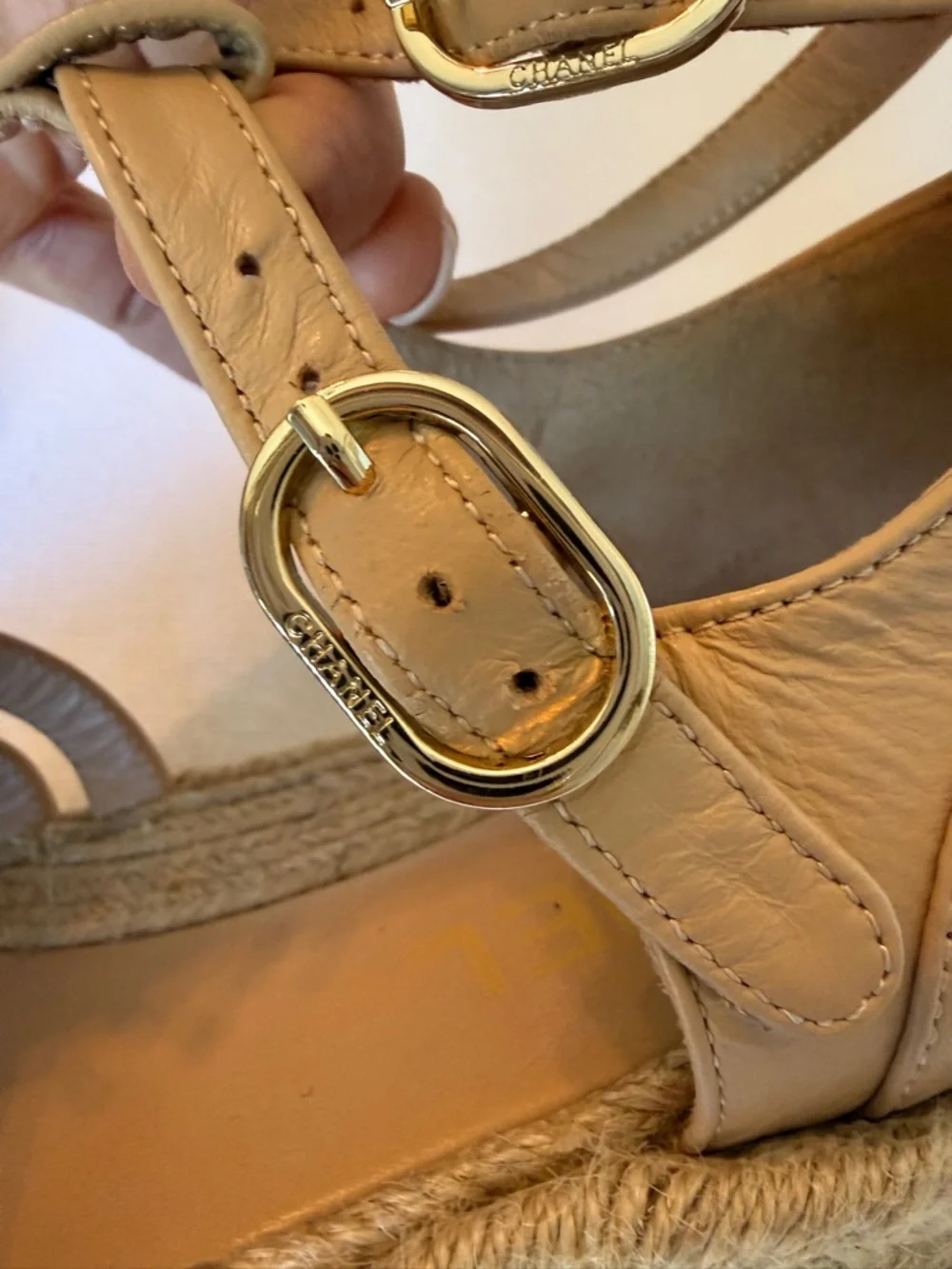 CHANEL Beige Strappy Espadrille Fisherman Sandals - Picture 3 of 14